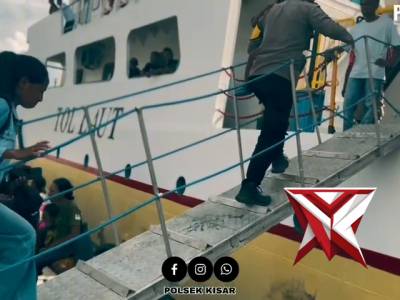 Anggota KP3 polsek kisar laksanakan pengamanan embarkasi & debarkasi di pelabuhan wonreli