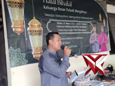 Suasana Hangat Halal Bihalal Polsek Margahayu di Taman Kopo Indah, Perkuat Soliditas dan Jiwa Kebers