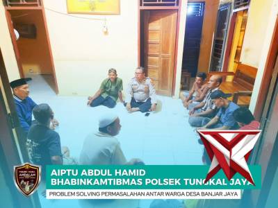 3.Bhabinkamtibmas  polsek Tungkal jaya melaksanakan giat problem solving