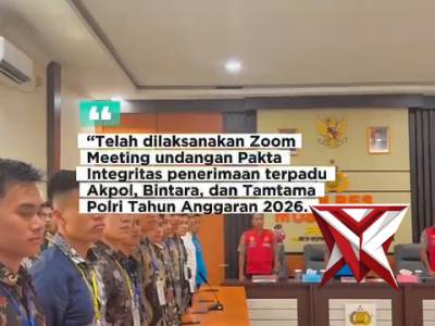 Kapolda Sumsel IJP Sandi Nugroho: Polres Musi Rawas Ikuti Zoom Pakta Integritas Polri 2026