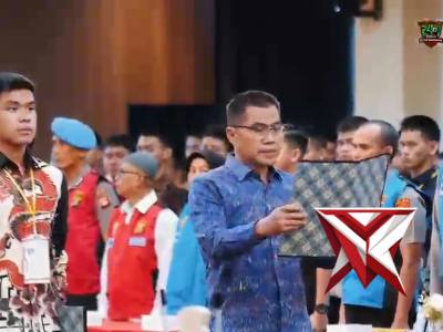 Upacara pengambilan sumpah dan penandatanganan pakta integritas Penerimaan Terpadu Anggota Polri