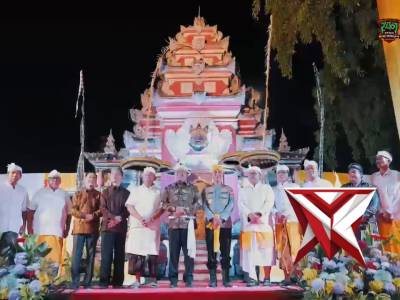 Kapolda Sumatera Selatan Irjen Pol. Dr. Sandi Nugroho menghadiri perayaan Dharma Santi Hari Suci Nye