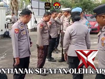 Pemeriksaan Sikap Tampang Personil Polsek Pontianak Selatan - PoliceTube