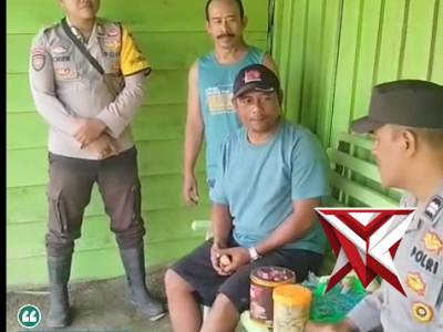 Ps. Kanit binmas Polsek lalan memberikam himbauan kepada masyarat Lalan LT1