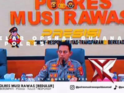 *Title*

Gelar Opsnal Polres Mura dalam rangka mendukung kebijakan Kapolda sumsel  IJP DR. Sandi Nug