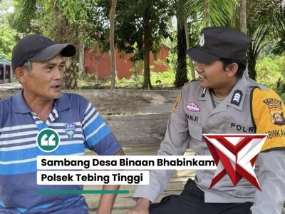 Sambang Desa Binaan Bhabinkamtibmas Polsek Tebing Tinggi