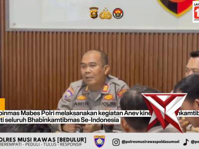 Bhabinkamtibmas Polres Musi Rawas Ikuti Anev Korbinmas, Perkuat Kinerja Presisi