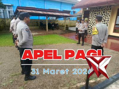 Apel Pagi Polsek Pampangan
