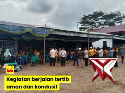 Personil Polsek Mesuji raya laksanakan pengamanan rapat tahunan KUD