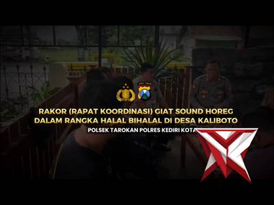 Kapolsek Tarokan serta Kanit Intel melaksanakan rakor berserta Kepal Desa Kaliboto dan panitia sound - PoliceTube