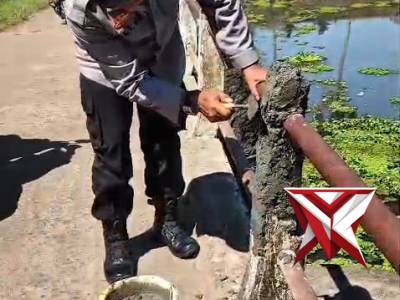 Dukung Program Kapolda Sumsel.Polres Musi Rawas Revitalisasi Jembatan Dam Impres .