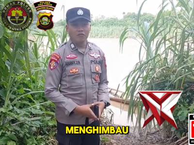 GIAT PEMANTAUAN DEBIT AIR DI WILKUM POLSEK BP PELIUNG