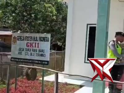 Pastikan Ibadah Khidmat, Polsek STL ulu Amankan Paskah di gereja GKII desa Sukaraya