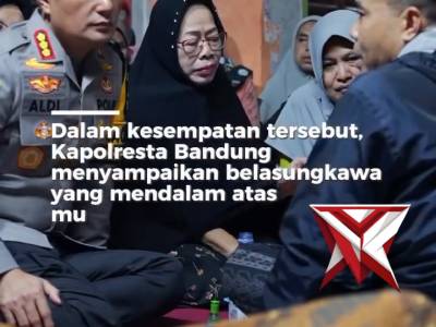 Takziah Kapolresta Bandung Kepada Korban Meninggal Dunia Insiden Ambruknya Pasar Soreang,Kabupaten B