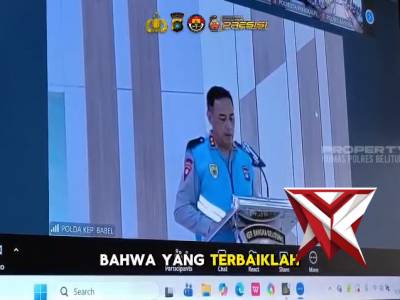 Wakapolres Belitung Timur Pimpin Pengambilan Sumpah dan Penandatanganan Pakta Integritas Penerimaan - PoliceTube