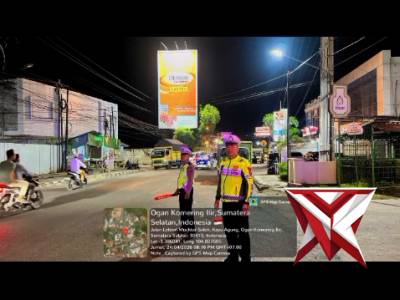 Personil Polsek Kayuagung Polres OKI melaksanakan Patroli malam