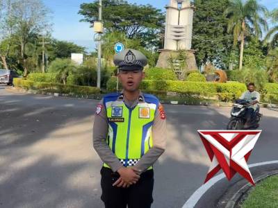 Laporan Anggota sat lalu lintas polres Muba di Sekayu. 22