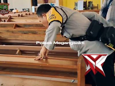 Polsek Megang Sakti-Polres Musi Rawas.Laks Pengamanan Giat ibadah PASKA di gereja Santa Yosep