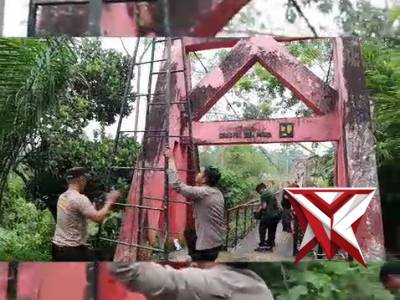 REVITALISASI JEMBATAN GANTUNG DESA PEDANG: WUJUD NYATA PROGRAM "BELIDA" POLRES MUSI RAWAS