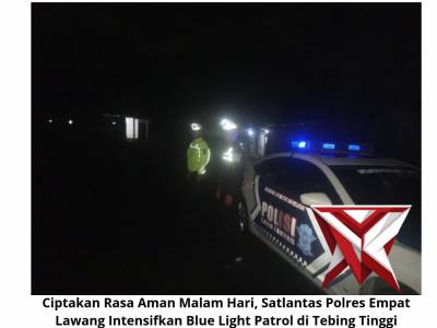 Ciptakan Rasa Aman Malam Hari, Satlantas Polres Empat Lawang Intensifkan Blue Light Patrol