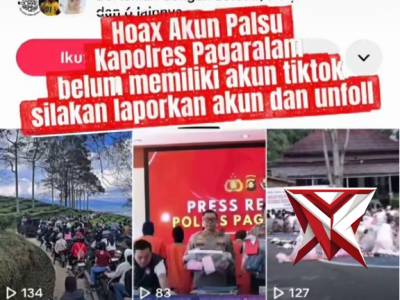 Akun hoax, Kapolres Pagaralam belum memiliki akun tiktok