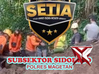 Respon cepat Polsubsektor Sidorejo dalam menangani kejadian tanah longsor di Desa Sidomulyo - PoliceTube