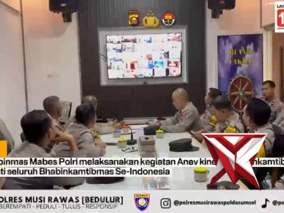 Polres Musi Rawas laksanakan Zoom Meeting Anev Kinerja Bhabinkamtibmas Triwulan I TA 2026 Korbinmas - PoliceTube
