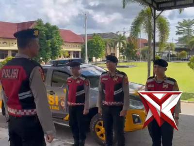 berdoa sebelum keberangkatan patroli sat samapta