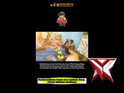 Bhabinkamtibmas Kelurahan Padang Serai Polsek Kampung Melayu Polresta Bengkulu melaksanakan kegiatan - PoliceTube