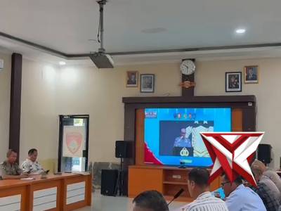 Kapolres Musi Rawas Hadiri Pembukaan Rakernis Gabungan Empat Satker Polri Secara Virtual