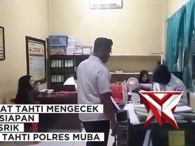 KASAT TAHTI MENGECEK PERSIAPAN WASRIK.