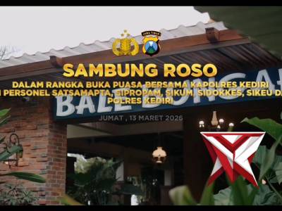 Buka Bersama Kapolres Kediri dengan Personel Satsamapta, Sipropam, Sikum, Sidokkes, Sikeu, dan Sium