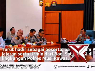Gelar Opsnal Polres Mura dalam rangka mendukung kebijakan Kapolda sumsel - PoliceTube