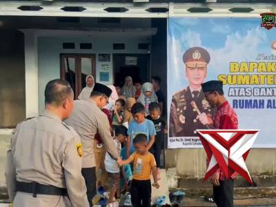 Pemberian Bantuan Sumur Bor di Ponpes Tahfizh Romadhon oleh Kapolda Sumsel