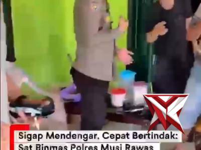 Sat Binmas Polres Musi Rawas Sambang dan serap aspirasi warga masyarakat Desa Dwijaya Kec. Tu