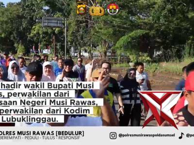 Kapolres Musi Rawas Hadiri Jalan Santai & Senam Bersama Meriahkan Hari Jadi ke-83 Kabupaten Musi Raw