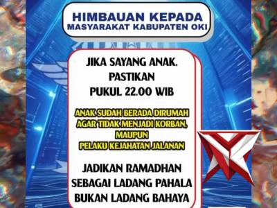 SATLANTAS POLRES OKI MEMBERIKAN HIMBAUAN KEPADA ANAK-ANAK AGAR PULANG TIDAK KEMALAMAN