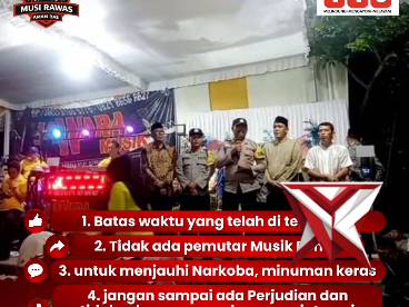 Himbauan personel Polsek Muara Beliti tentang larangan musik DJ/Remik