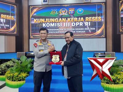 Kunjungan Kerja ke Provinsi Kalteng, Komisi III DPR RI Apresiasi Kinerja Polda Kalteng