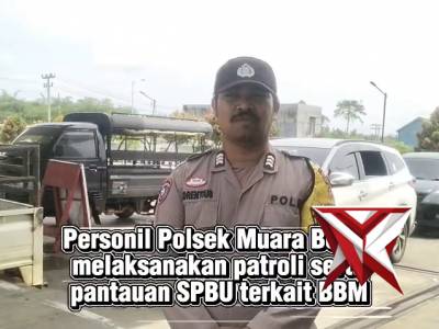 Kegiatan patroli dan pemantauan di sejumlah SPBU yang berada di wilayah hukum Polsek Muara Beliti.