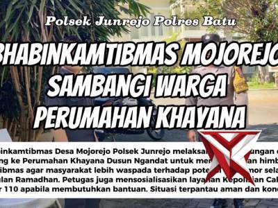 Bhabinkamtibmas Mojorejo sambangi warga Perumahan Khayana