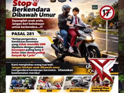 Stop Berkendara dibawah umur