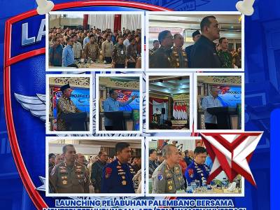 Dirlants polda sumsel hadiri kegiatan Launching Pelabuhan Palembang di Tanjung Carat