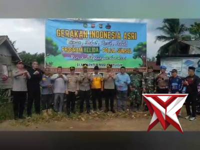 Program belida Polda Sumsel polres Muba melaksanakan giat penutupan jalan berlubang ????