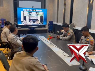 Bakomsus Ketahanan Pangan Sat Binmas mengikuti zoom ketahanan pangan