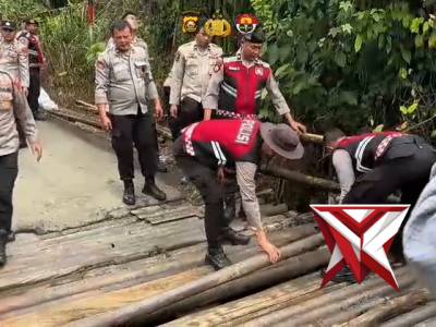 Sinergi BELIDA, Polres Musi Rawas Revitalisasi Jembatan Desa Pulau Panggung