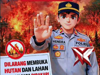 Polres Mura himbauan dilarang membakar hutan dan lahan - PoliceTube