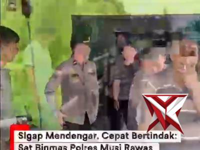 respon cepat personil polres Mura dlm menindaklanjuti aspirasi warga ttg kondisi jembatan ketupak