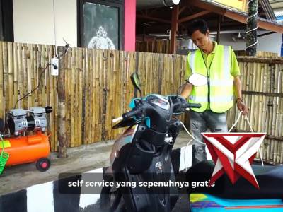 NYUCI MOTOR GRATIS DI KEDAI POLRES OKI HADIR