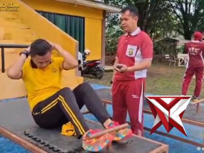 BIRO SDM MELAKSANAKAN TES KESAMAMPTAAN JASMANI PERIODE I TAHUN 2026 PERSONEL POLDA SUMSEL - PoliceTube